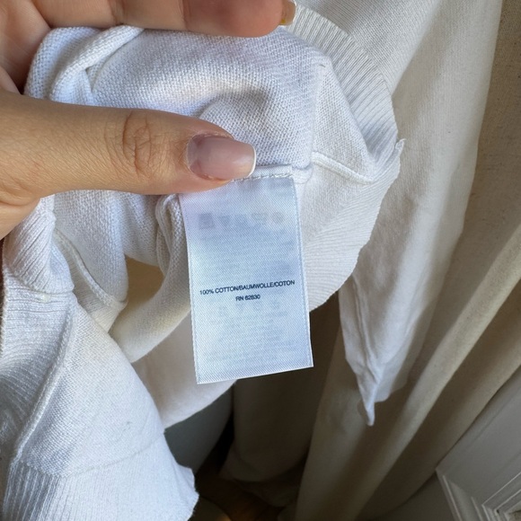 Lands' End White Button-Up Cardigan - Picture 5 of 6